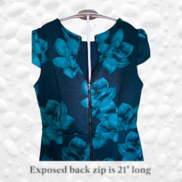 Chic Betsey Johnson Teal Dress – Floral, Feminine & Fabulous! - Picture 4 of 7